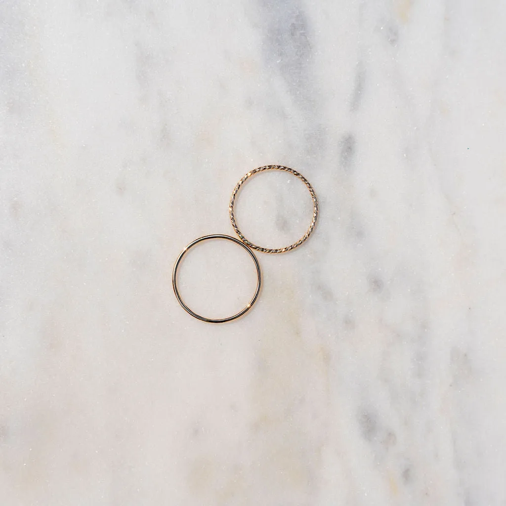 14 K Yellow Gold Stacking Rings
