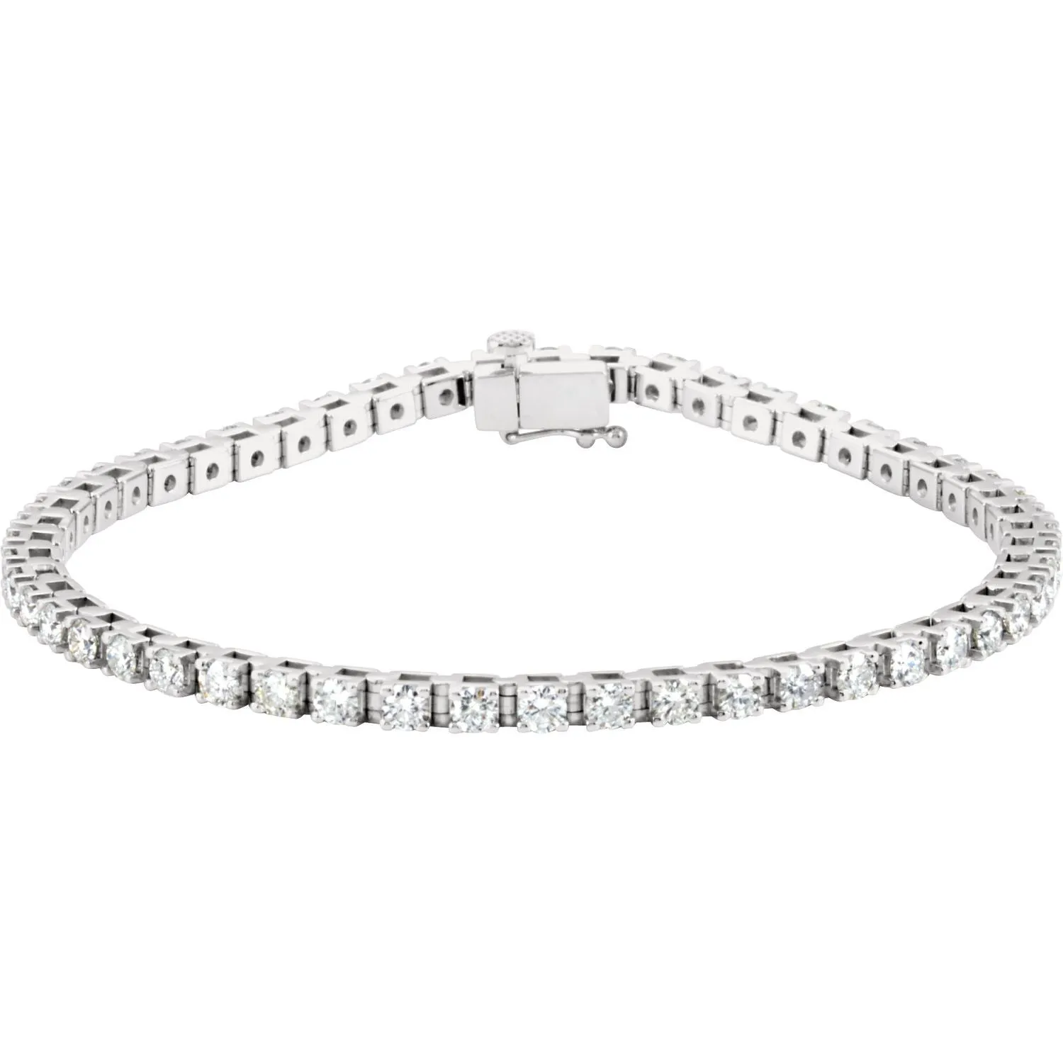 14k Gold 3 1/2 CTW Lab-Grown Diamond Line Bracelet 7.25"