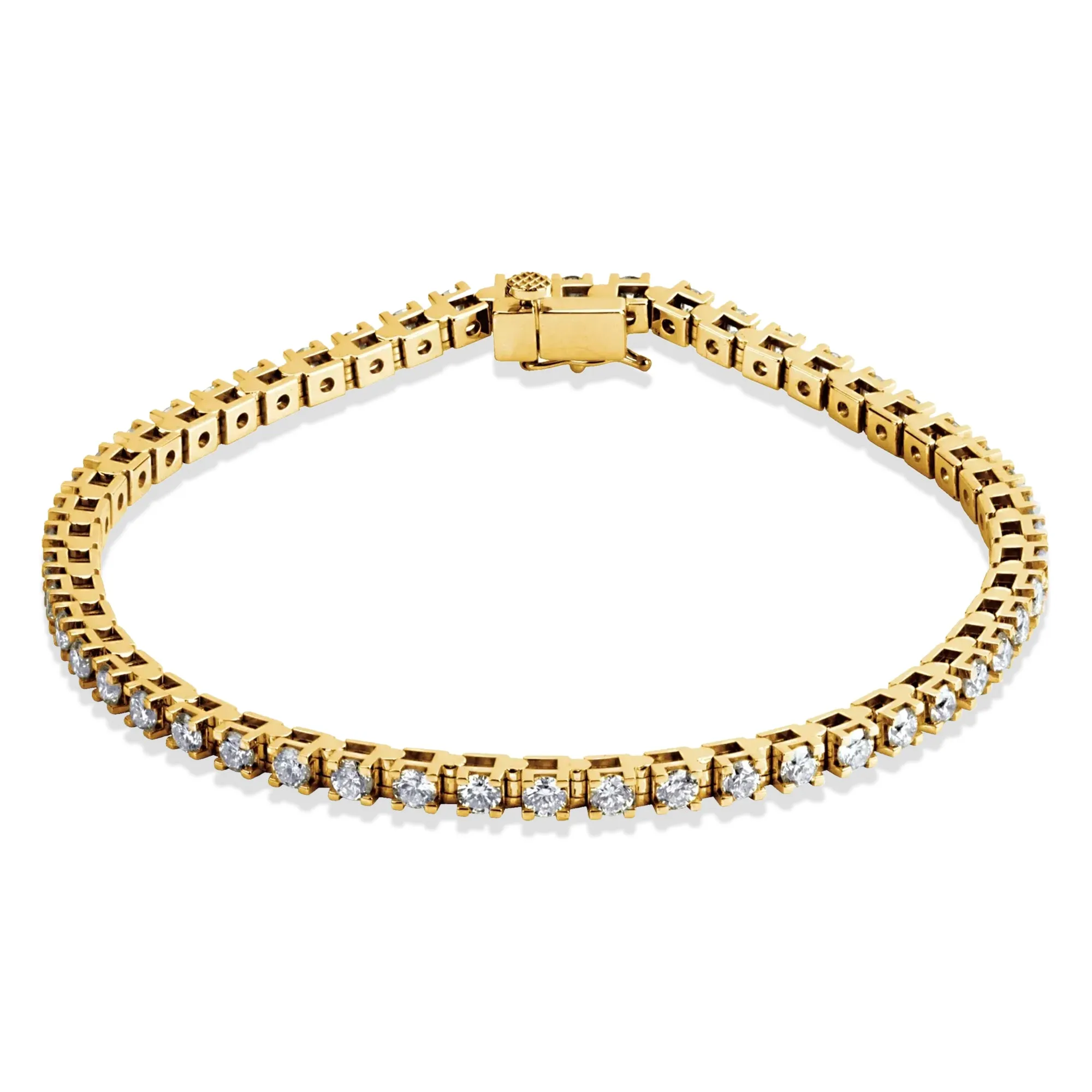 14k Gold 3 1/2 CTW Lab-Grown Diamond Line Bracelet 7.25"