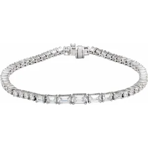 14k Gold 4 5/8 CTW Lab-Grown Diamond Line Bracelet 7"