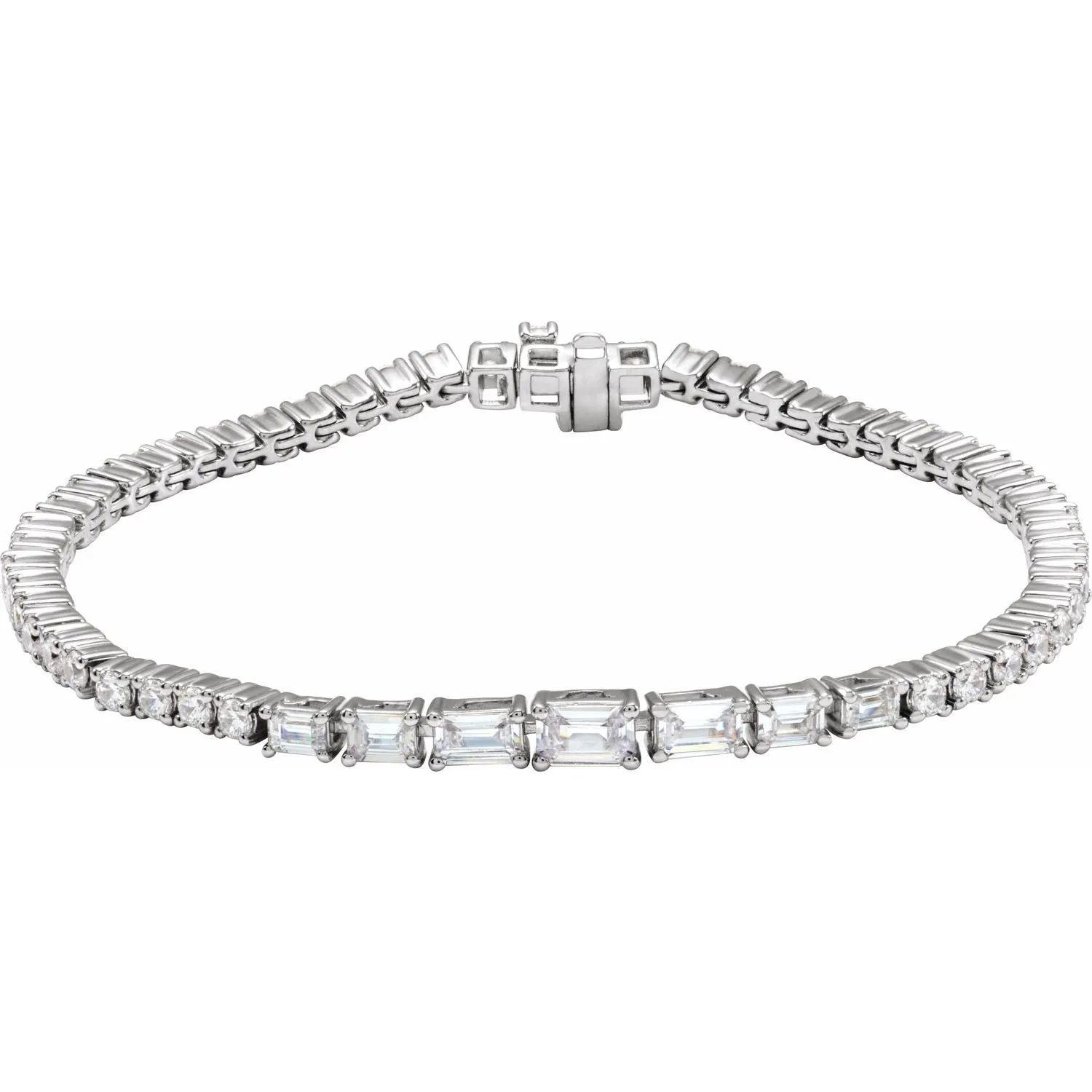 14k Gold 4 5/8 CTW Lab-Grown Diamond Line Bracelet 7"