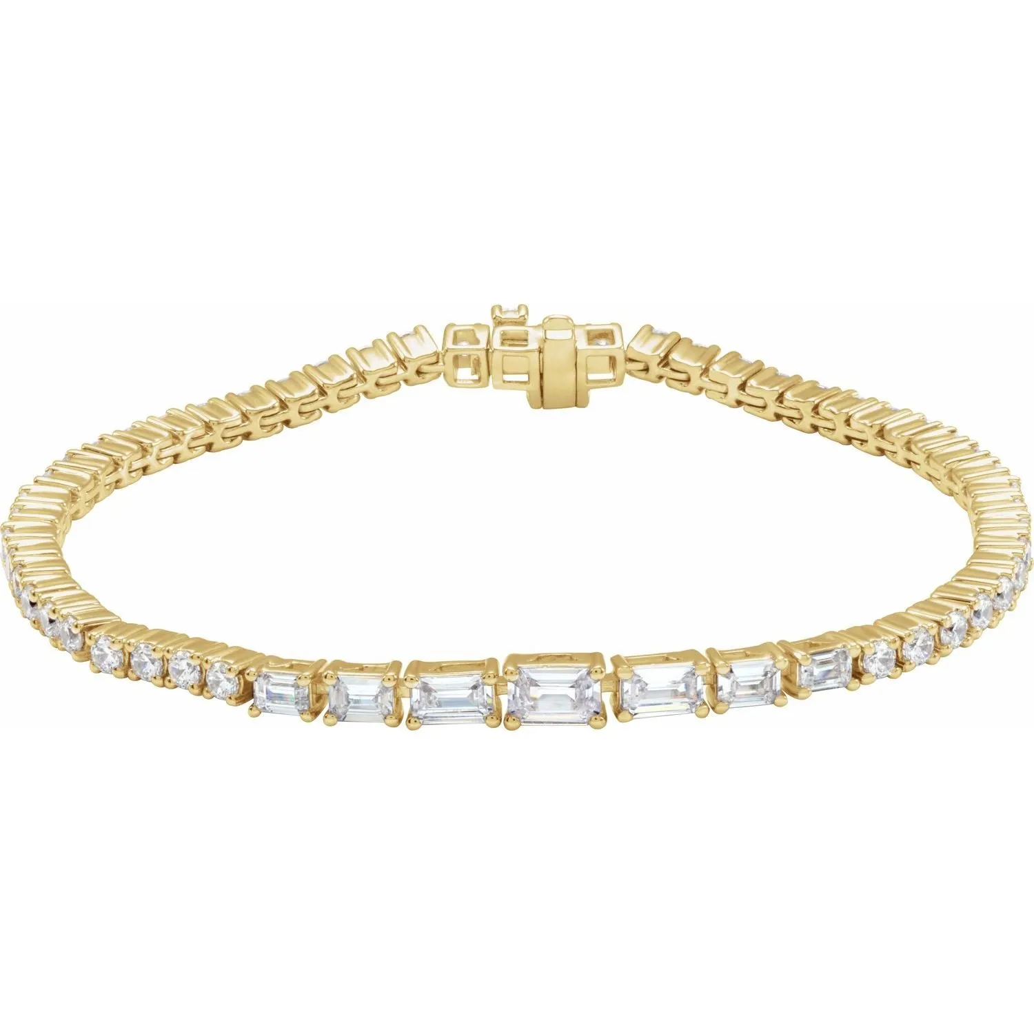 14k Gold 4 5/8 CTW Lab-Grown Diamond Line Bracelet 7"