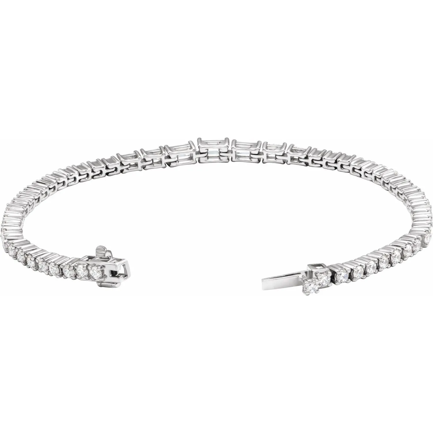 14k Gold 4 5/8 CTW Lab-Grown Diamond Line Bracelet 7"