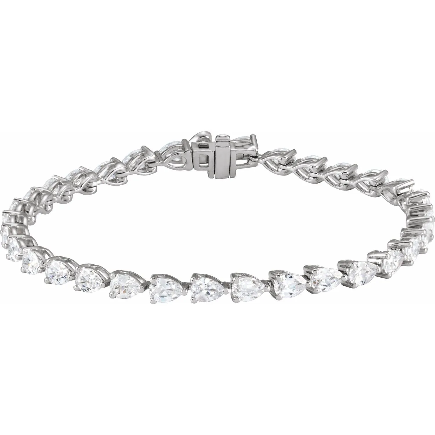 14k Gold 6 1/2 CTW Lab-Grown Diamond Line Bracelet 7"