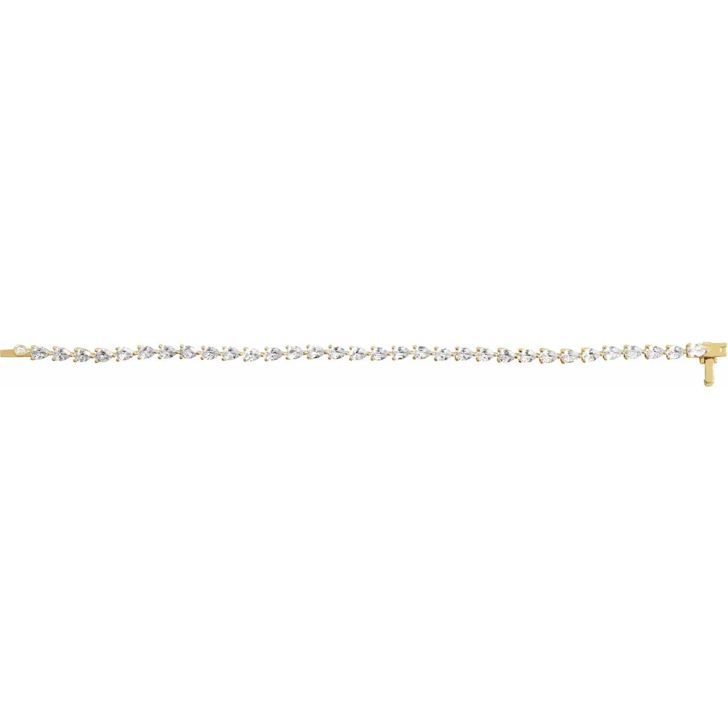 14k Gold 6 1/2 CTW Lab-Grown Diamond Line Bracelet 7"