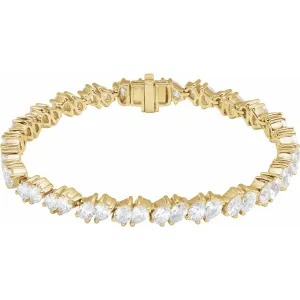 14k Gold 9 1/2 CTW Lab-Grown Diamond Line Bracelet 7"
