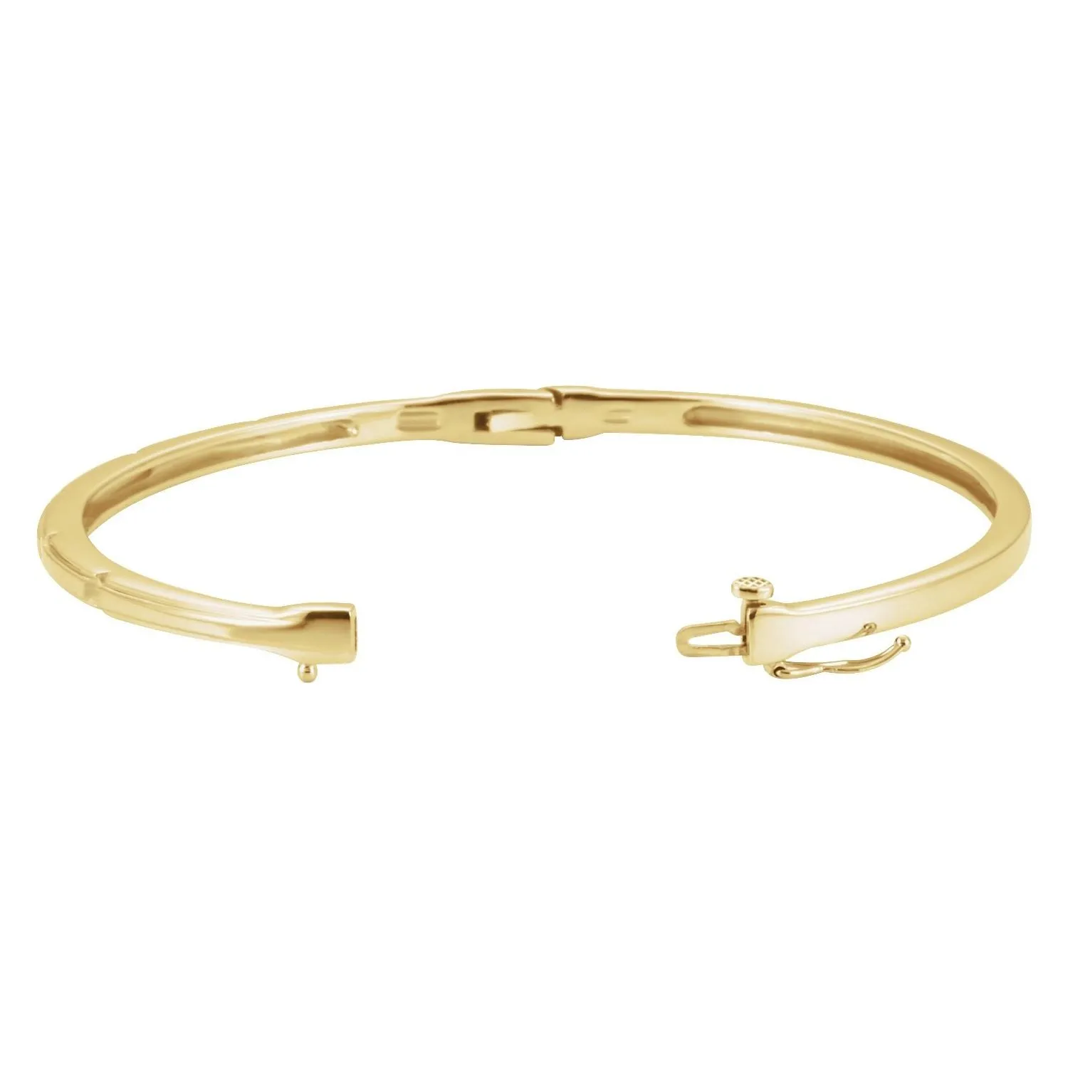 14k Yellow Gold 1/4 CTW Lab-Grown Diamond Bangle Bracelet 6"
