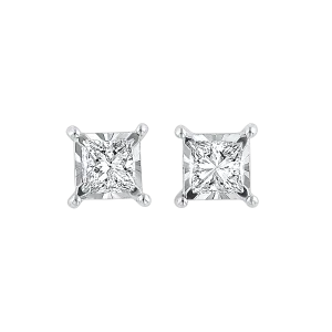 14KTW Diamond Tru Reflection Fashion Stud 1/7 Ct