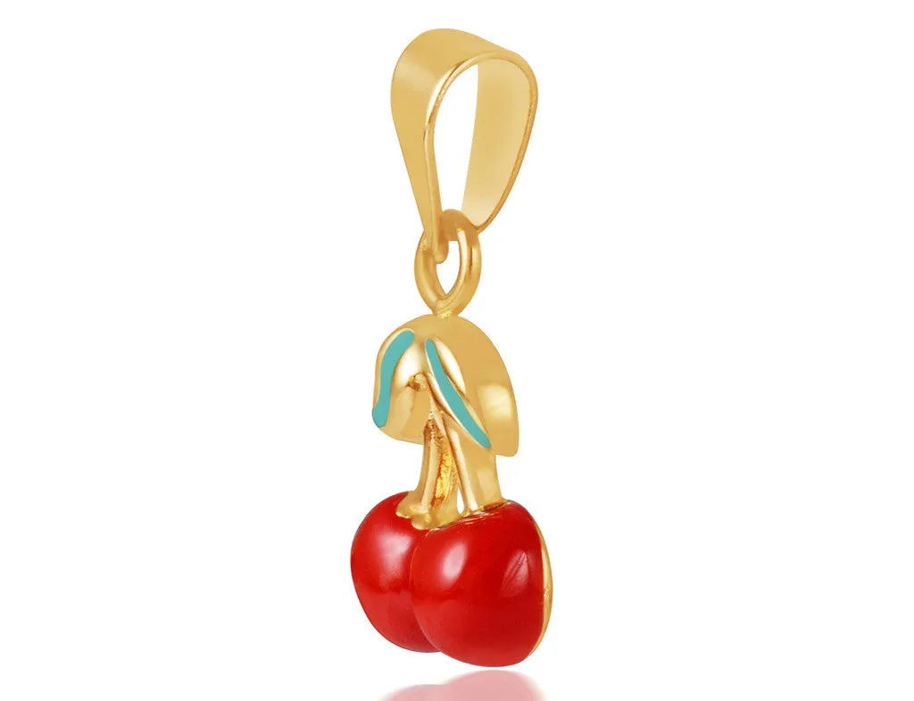 18K Gold Cherry Love Pendant <br> Gemberry Collection