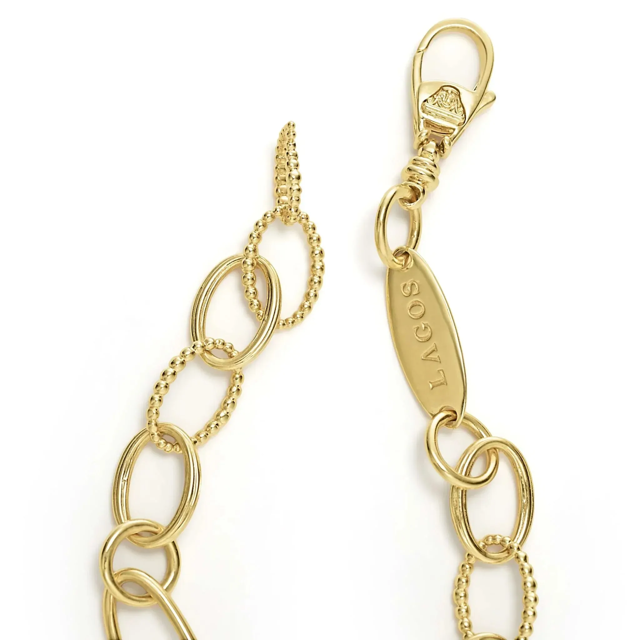 18K Gold Oval Link Bracelet