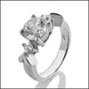 3 Stone 1.5 Round Princess Cubic Zirconia Cz Ring
