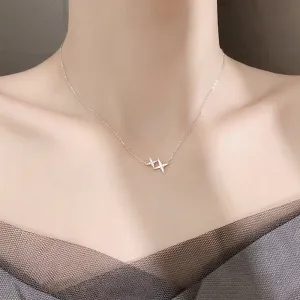 925 Sterling Silver Shiny Star CZ Zircon Necklace Charm Women Wedding Party Jewelry Design Creative Korean Style Accessories