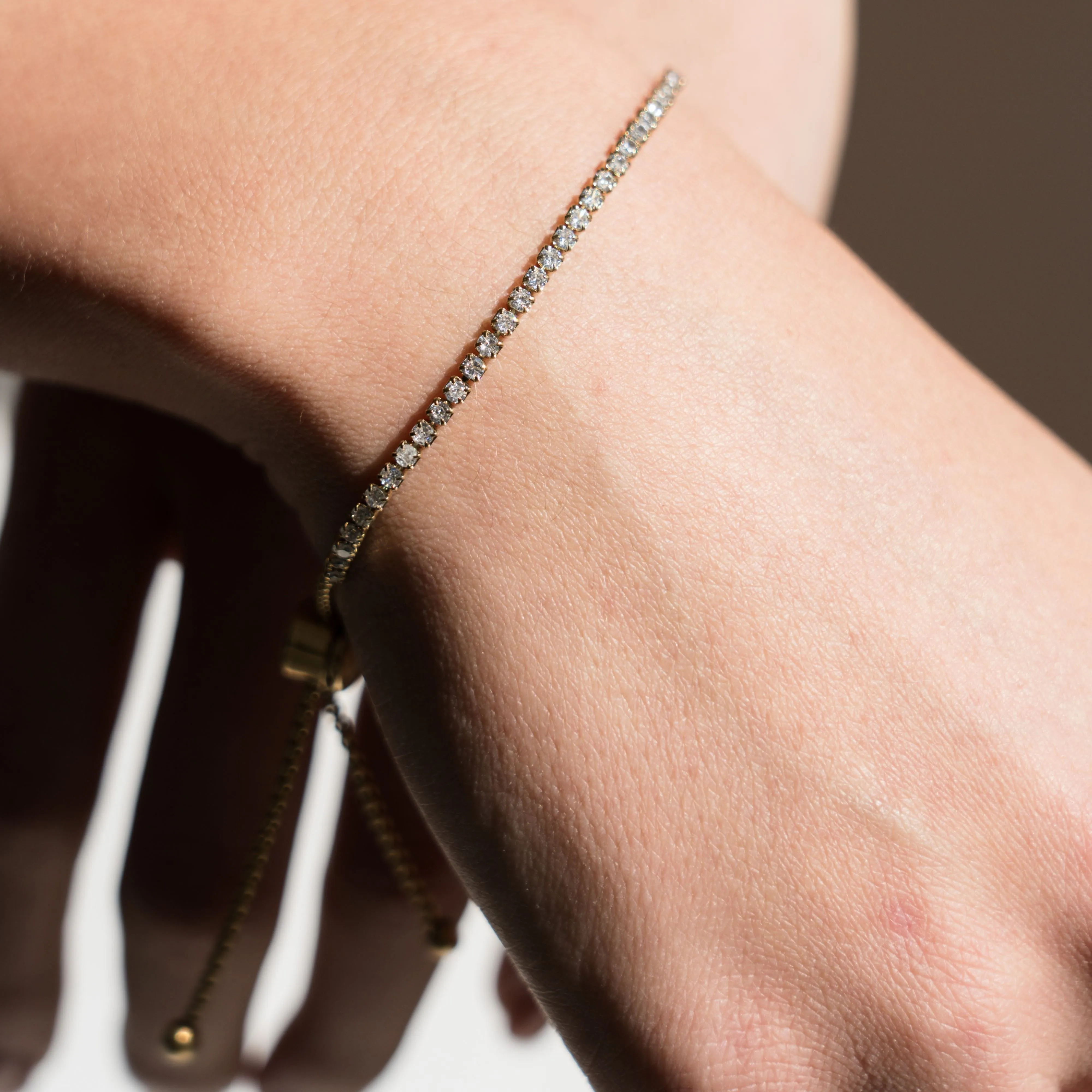 Adjustable Tennis Bracelet - Gold RG386