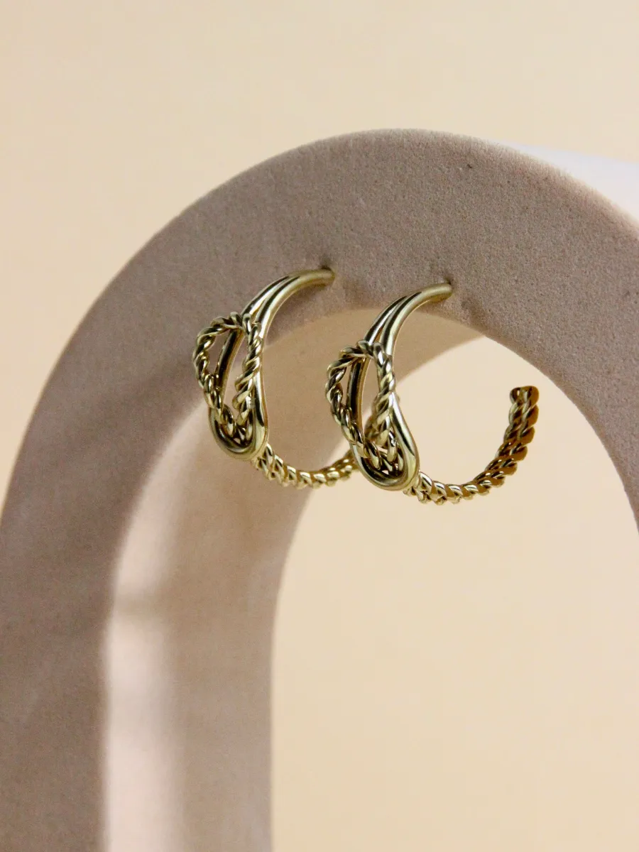 Azalea hoop earrings - original twisted boho chic style