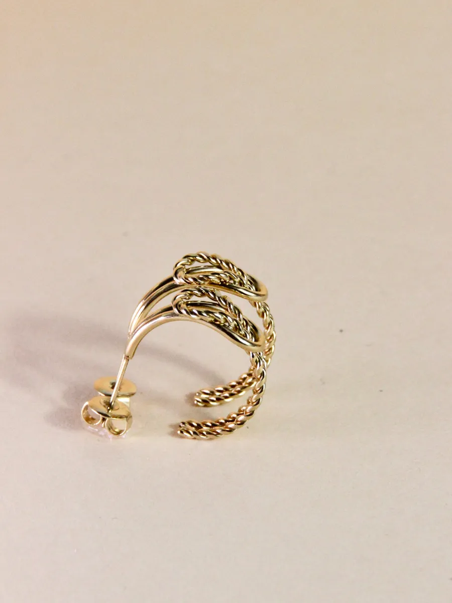 Azalea hoop earrings - original twisted boho chic style