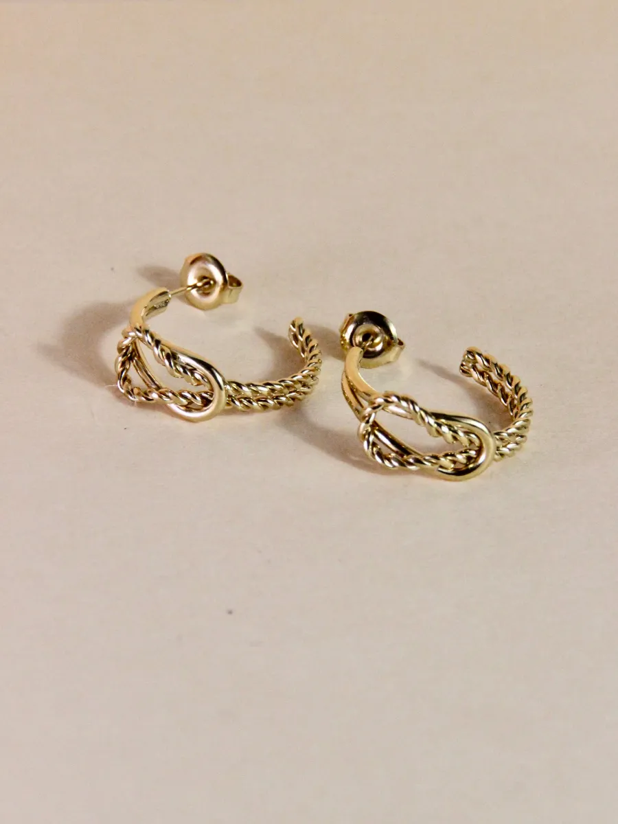 Azalea hoop earrings - original twisted boho chic style
