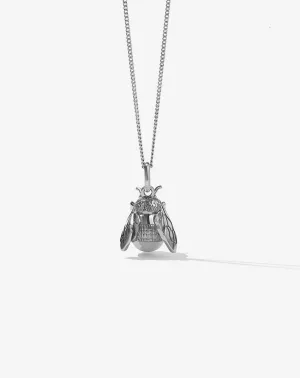 Bee Charm Necklace - Sterling Silver