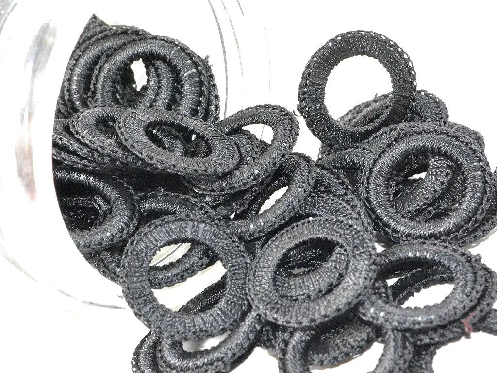 Black Crochet Rings