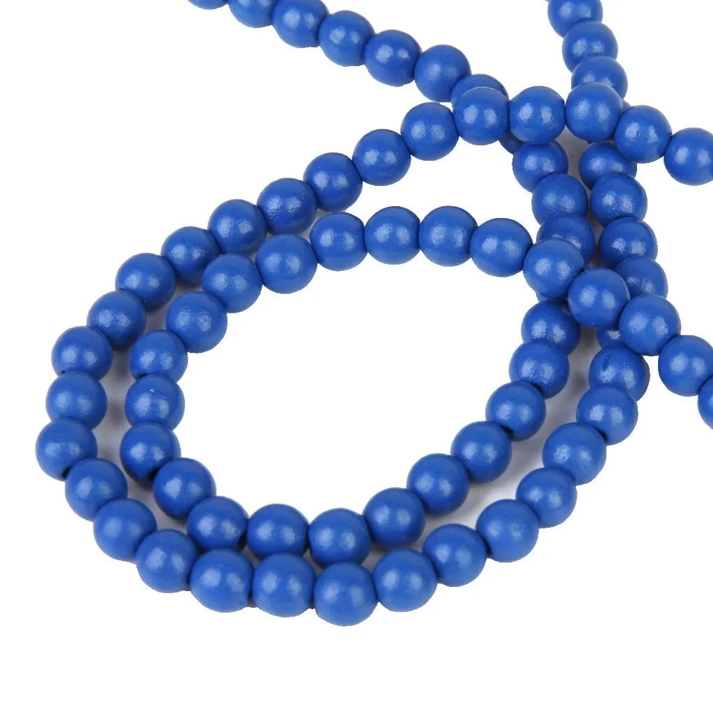 Blue Bead Necklace With African Map Pendant