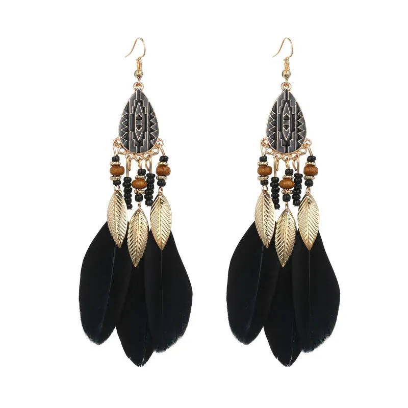 Bohemian Style Feather Earings 32 Choices