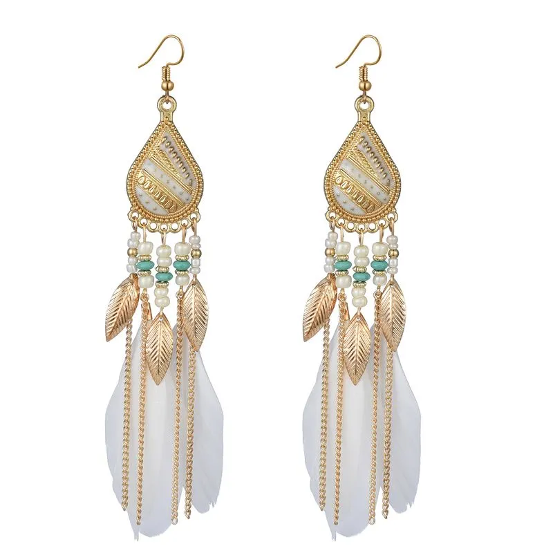 Bohemian Style Feather Earings 32 Choices