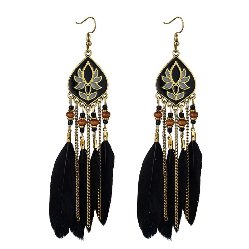 Bohemian Style Feather Earings 32 Choices