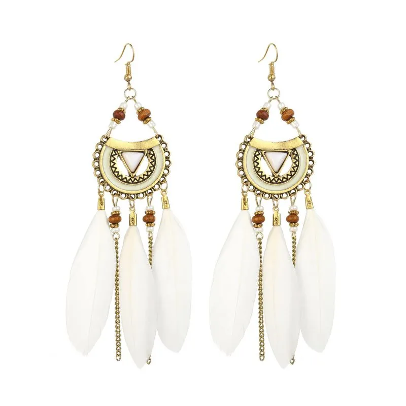 Bohemian Style Feather Earings 32 Choices