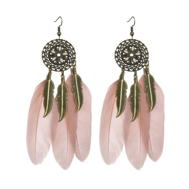 Bohemian Style Feather Earings 32 Choices