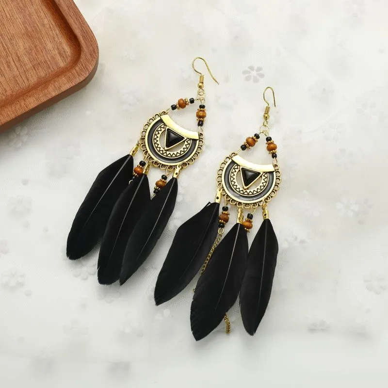Bohemian Style Feather Earings 32 Choices