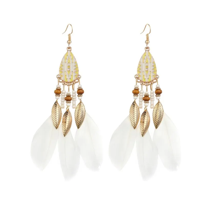 Bohemian Style Feather Earings 32 Choices