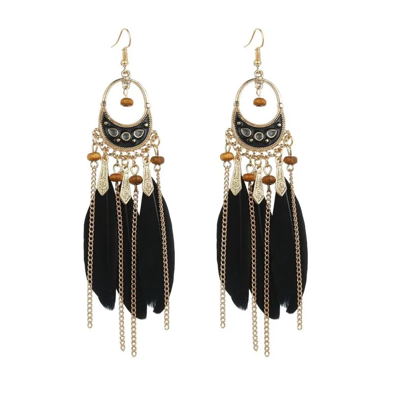 Bohemian Style Feather Earings 32 Choices
