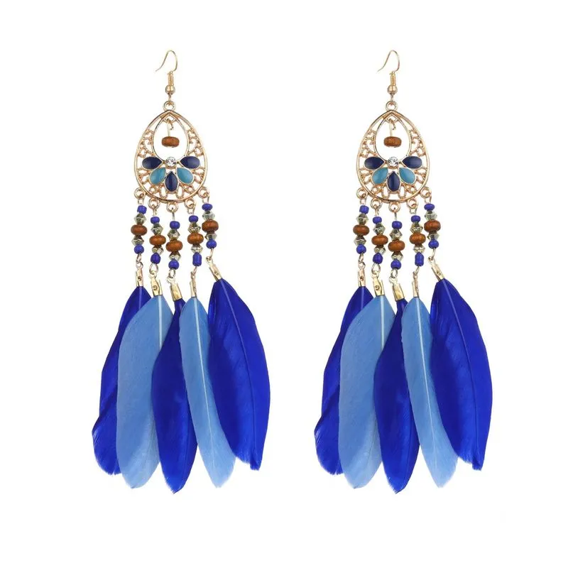 Bohemian Style Feather Earings 32 Choices