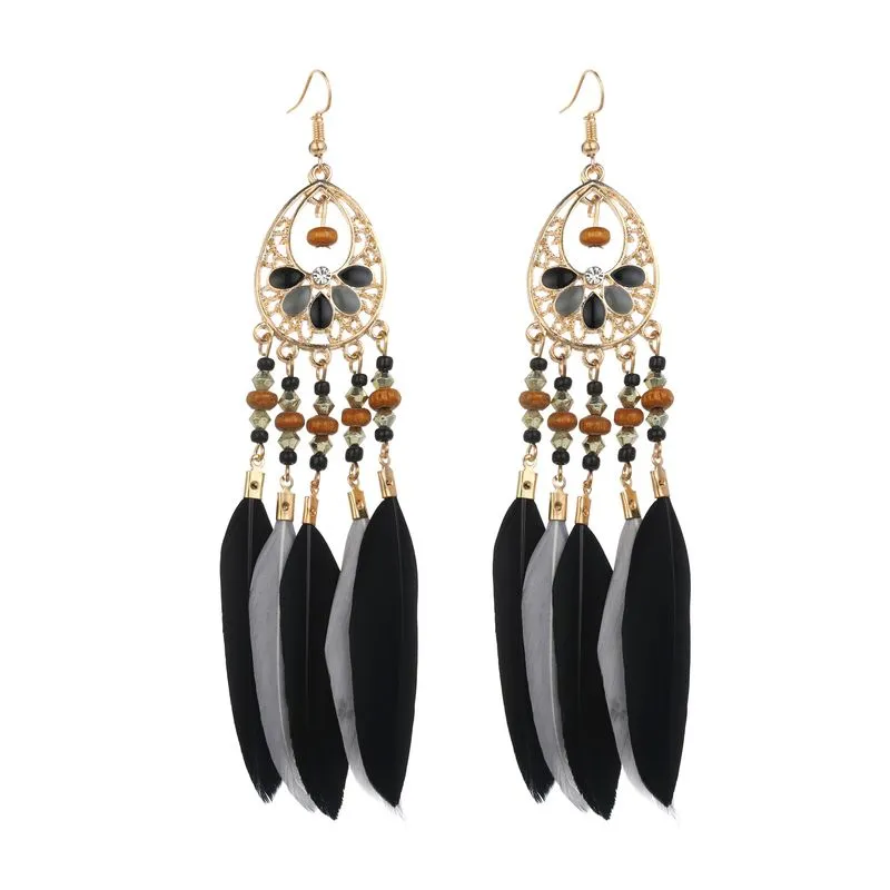 Bohemian Style Feather Earings 32 Choices