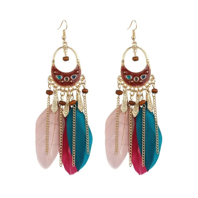 Bohemian Style Feather Earings 32 Choices