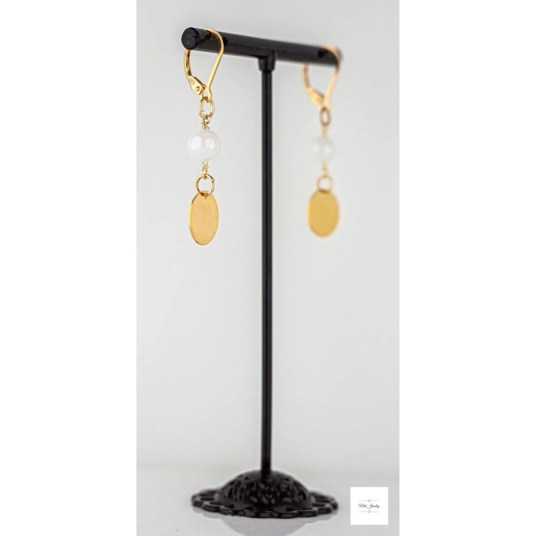 Boho Chic Moonstone Earrings: Mystic White Moonstone Dangle Earrings