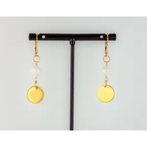 Boho Chic Moonstone Earrings: Mystic White Moonstone Dangle Earrings