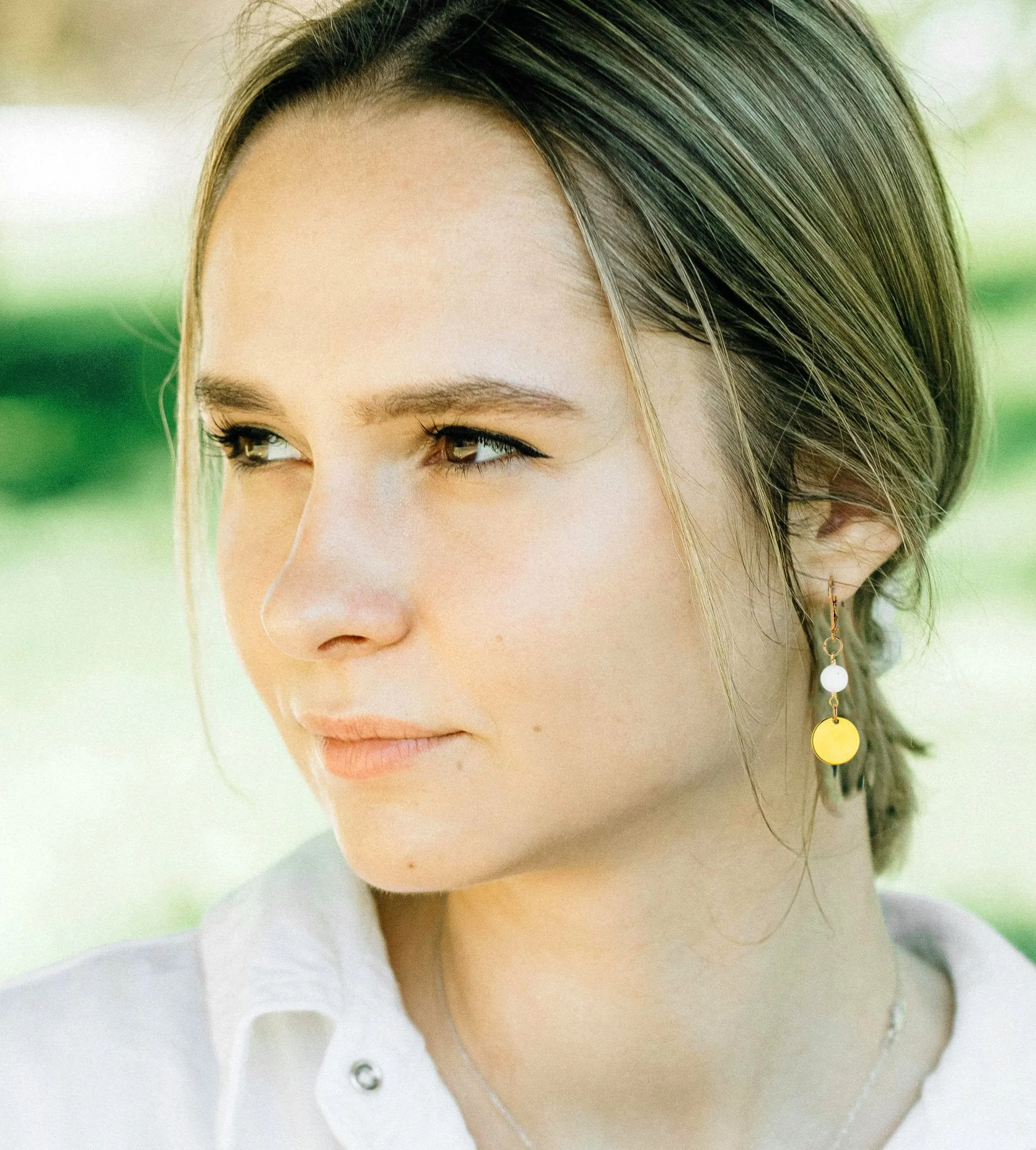 Boho Chic Moonstone Earrings: Mystic White Moonstone Dangle Earrings