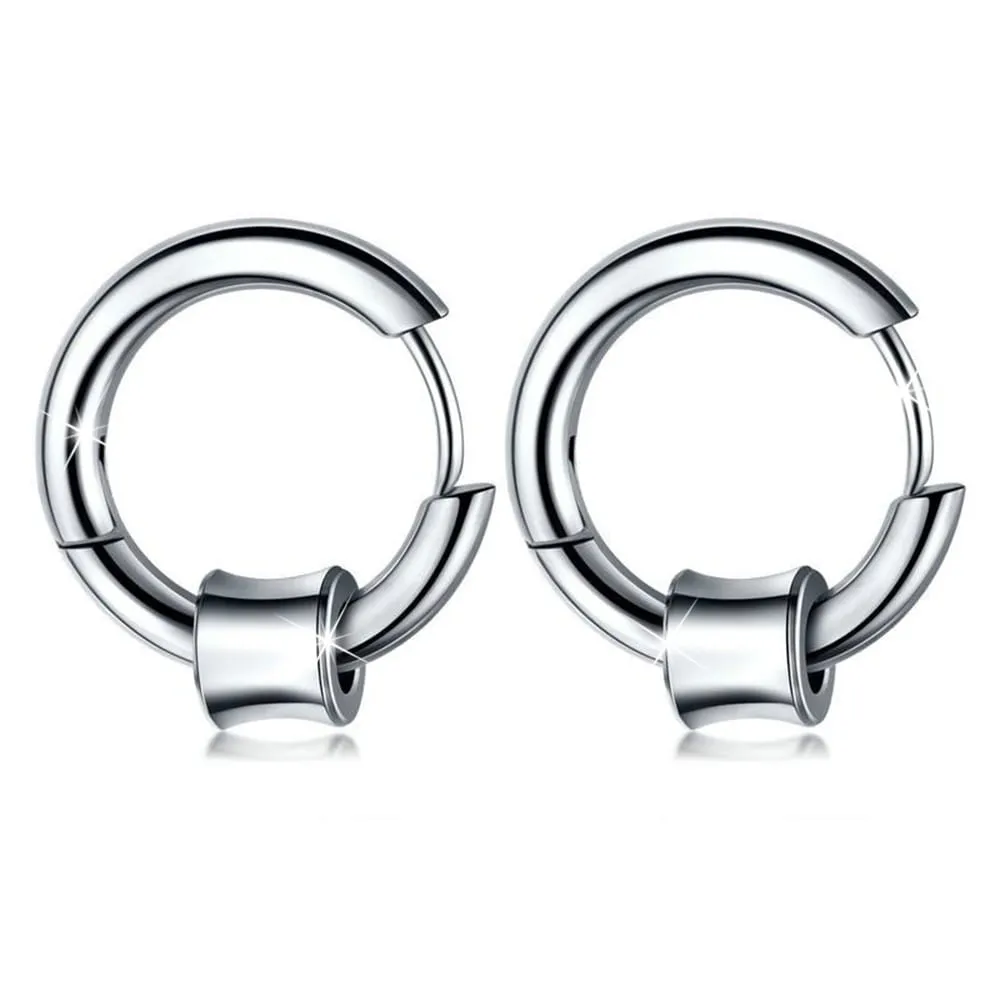 Boxed Silver Chic Earrings & Bracelet Set in White Gold