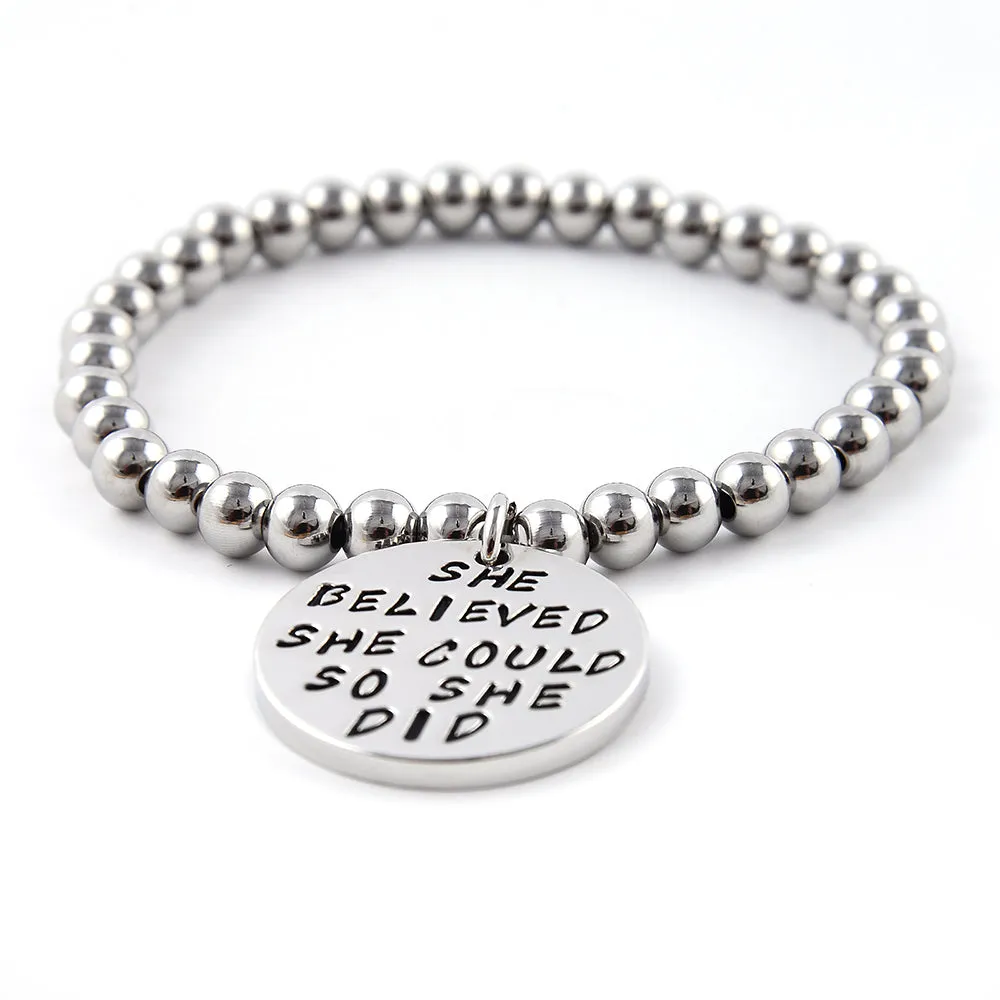 Boxed Silver Chic Earrings & Bracelet Set in White Gold