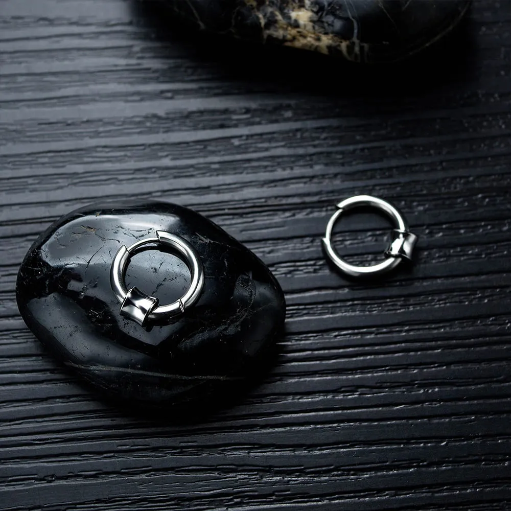 Boxed Silver Chic Earrings & Bracelet Set in White Gold
