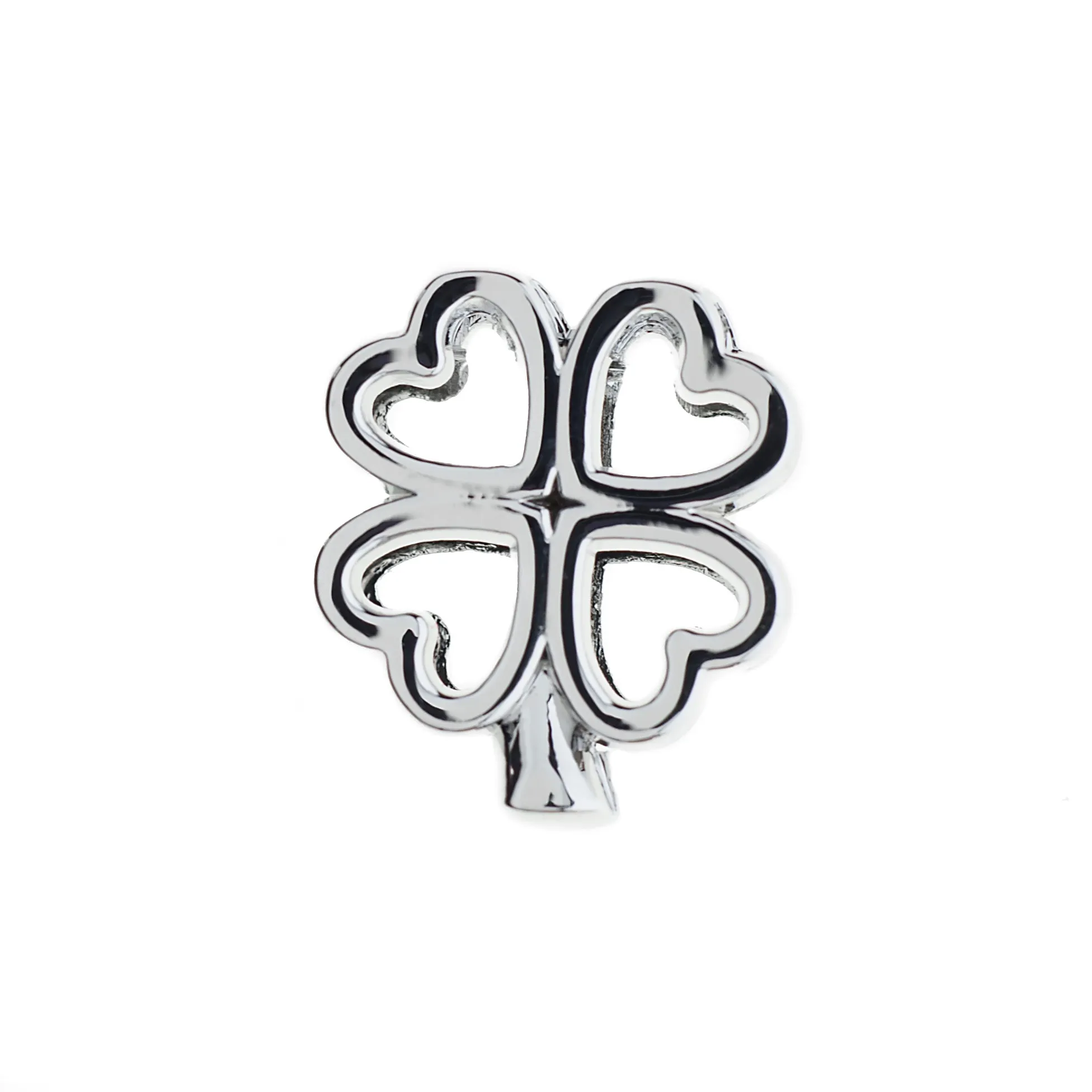 Buckle Up Rose Gold 4 Heart Clover Charm