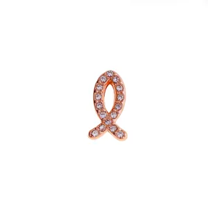 Buckle Up Rose Gold Fish Charm