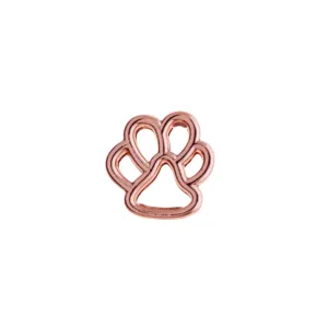 Buckle Up Rose Gold Paw Charm
