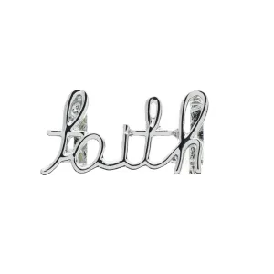 Buckle Up Silver Faith Charm