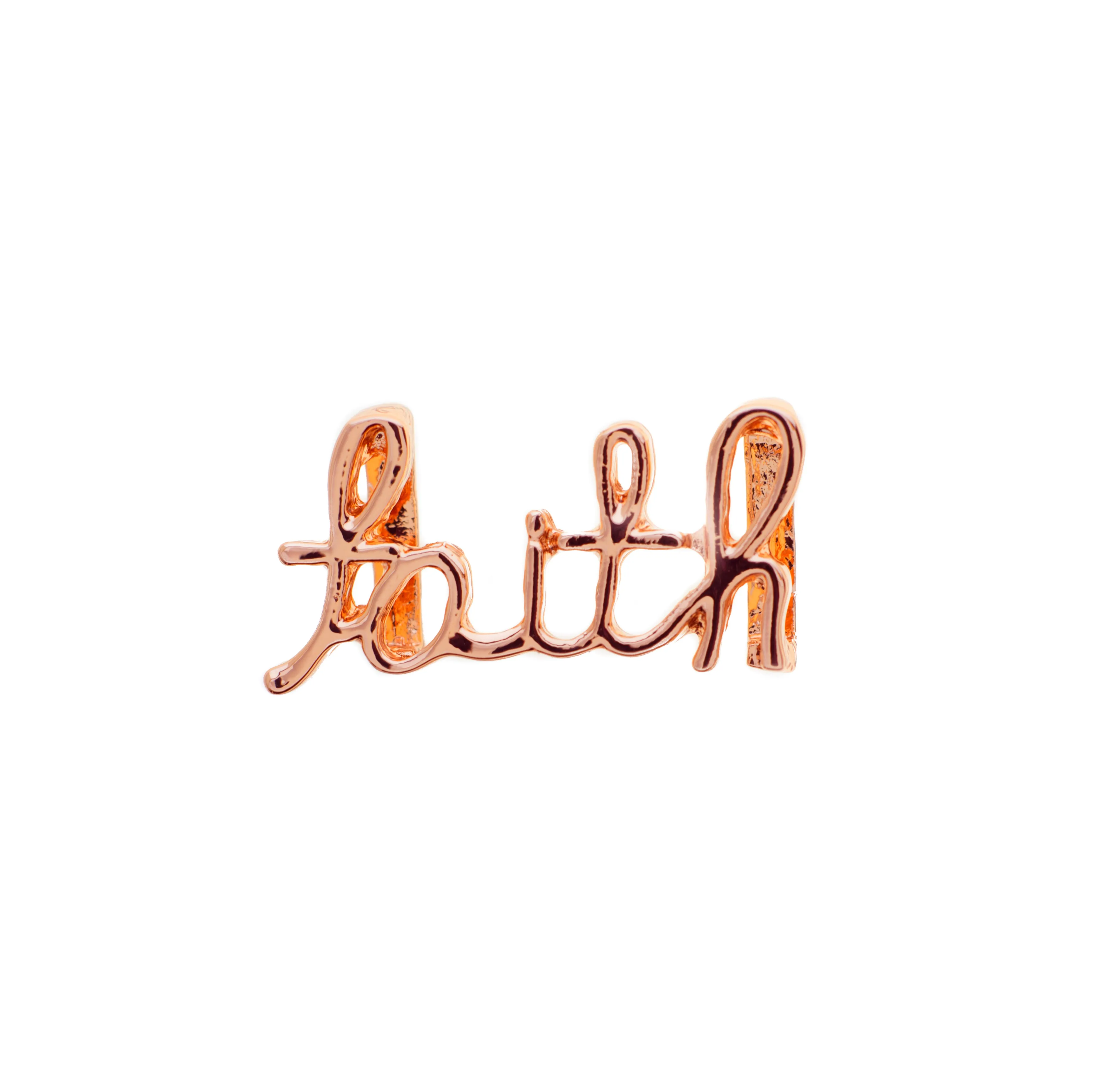 Buckle Up Silver Faith Charm