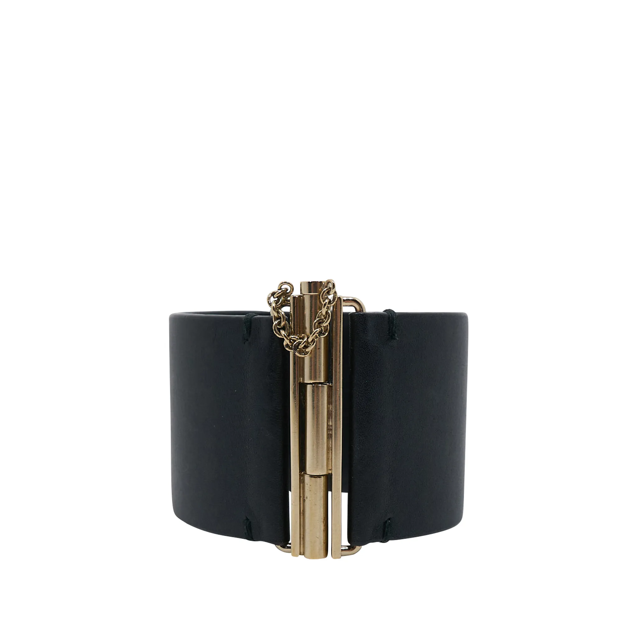 Chanel CC Leather Cuff LGHW