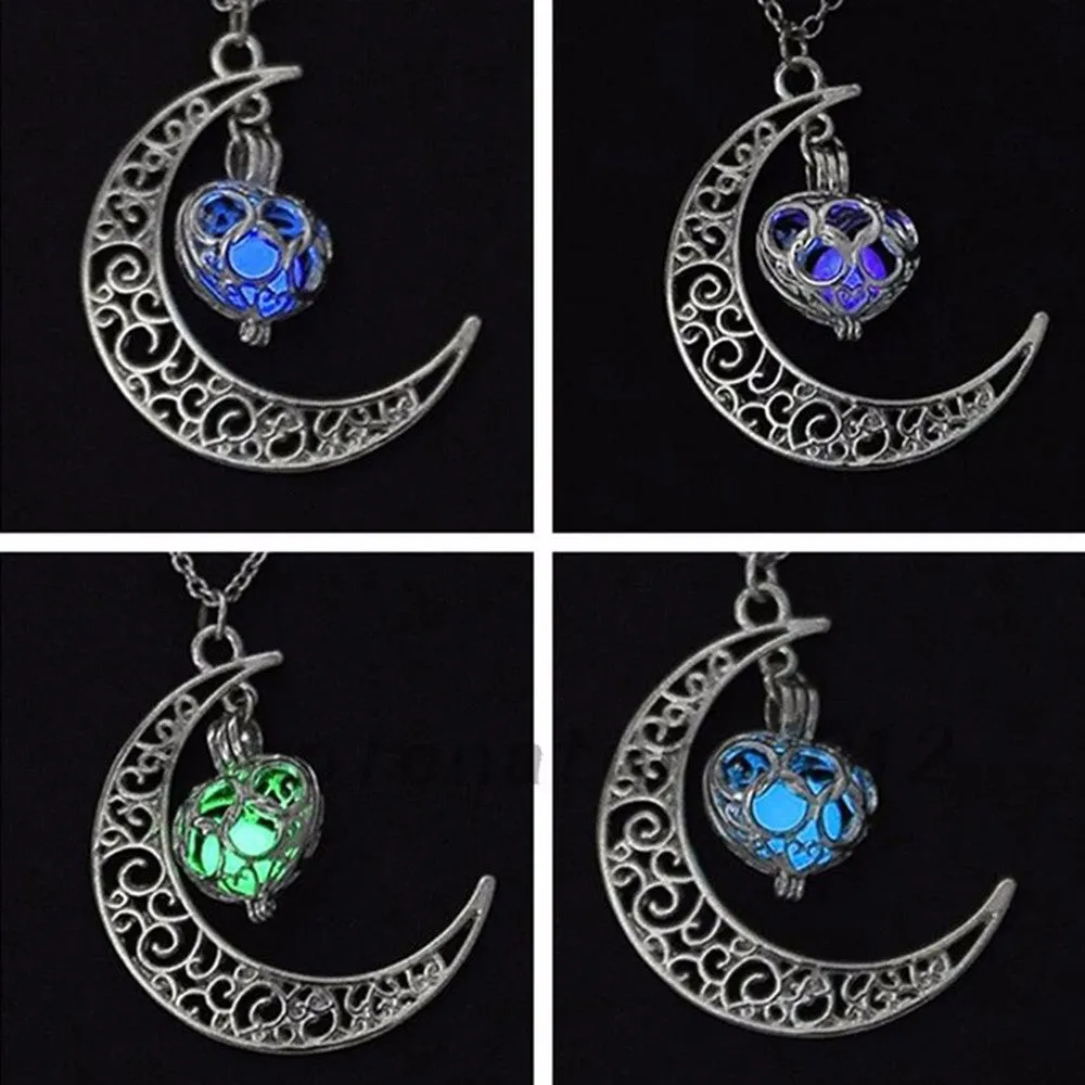 Charm Sparkle Hallloween Moon Necklace