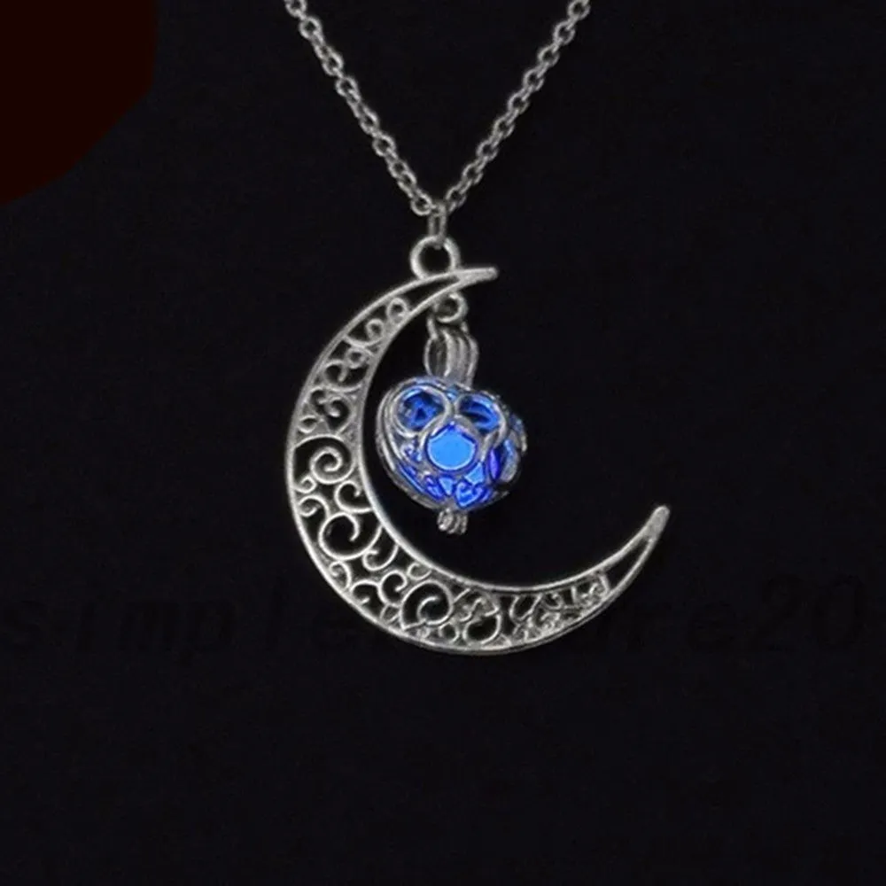 Charm Sparkle Hallloween Moon Necklace