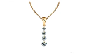 Charming Gold Plated Chain With Crystal Beads Pendant Necklace