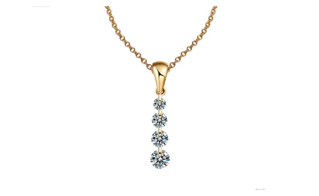 Charming Gold Plated Chain With Crystal Beads Pendant Necklace